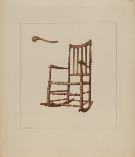Rocking Chair by Henry Meyers, index of american design, 1937