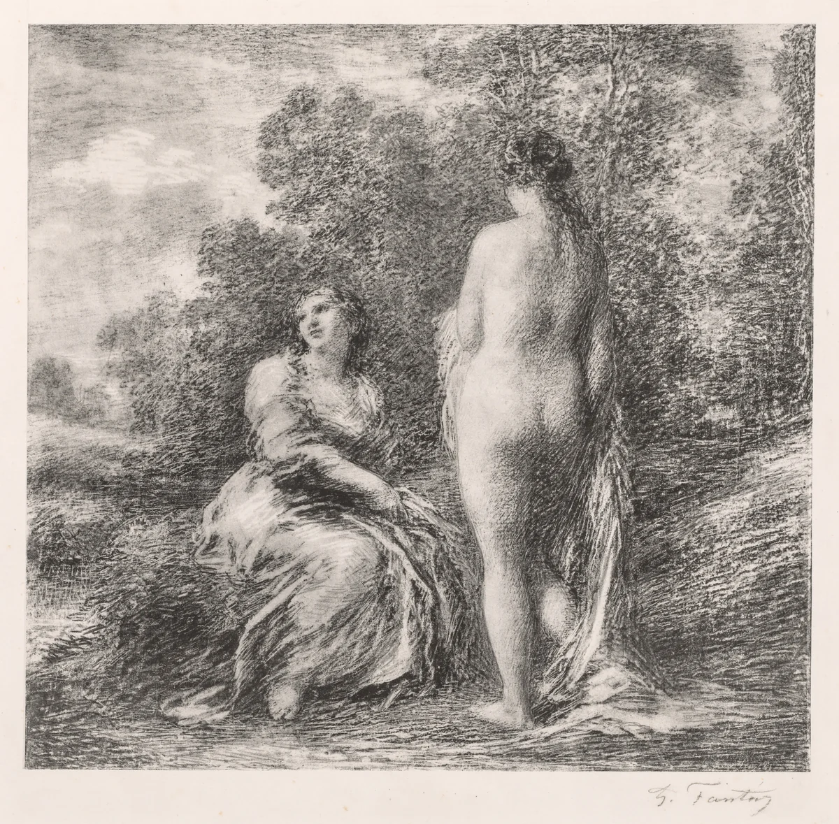 Bathers by Henri Fantin-Latour, print, 1881