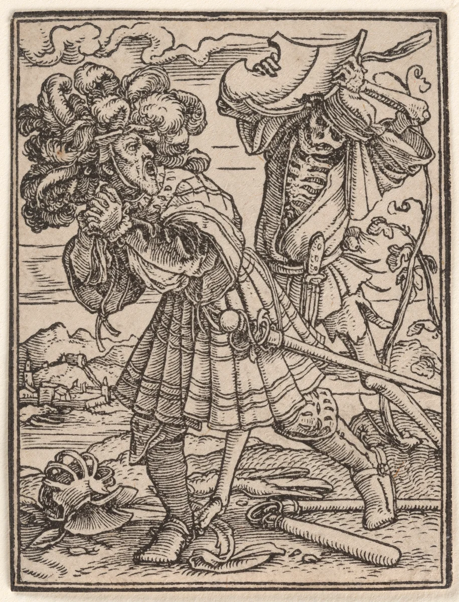 The Count, from "The Dance of Death" by Hans Holbein the Younger, print, 1521-1538