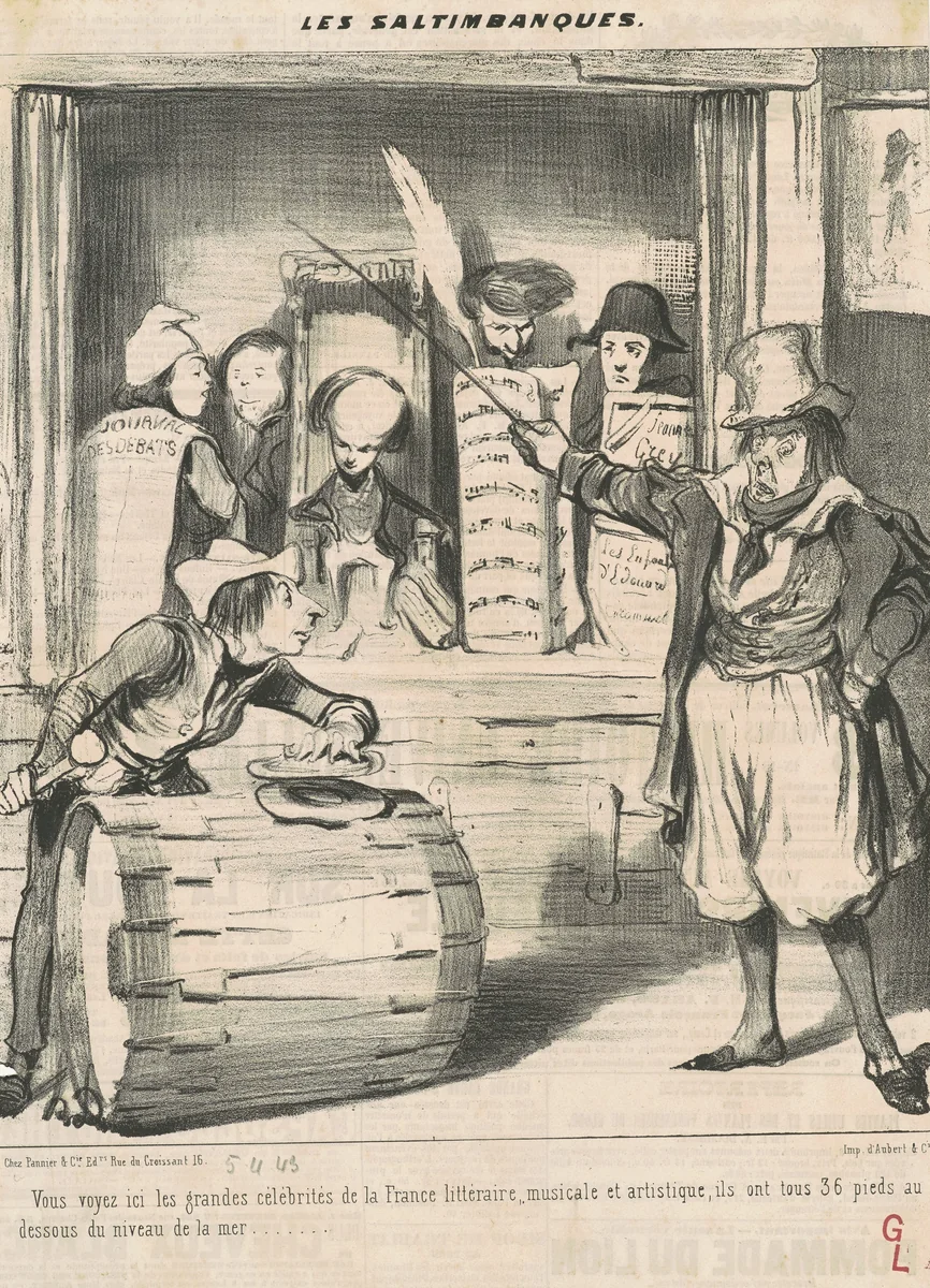 Vous yoyez ici les grandes célébrités... by Honoré Daumier, print, 1839