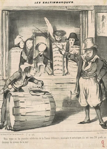 Vous yoyez ici les grandes célébrités... by Honoré Daumier, print, 1839
