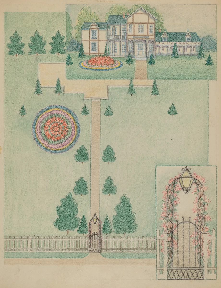 Wood Residence by Tabea Hosier, index of american design, 1936