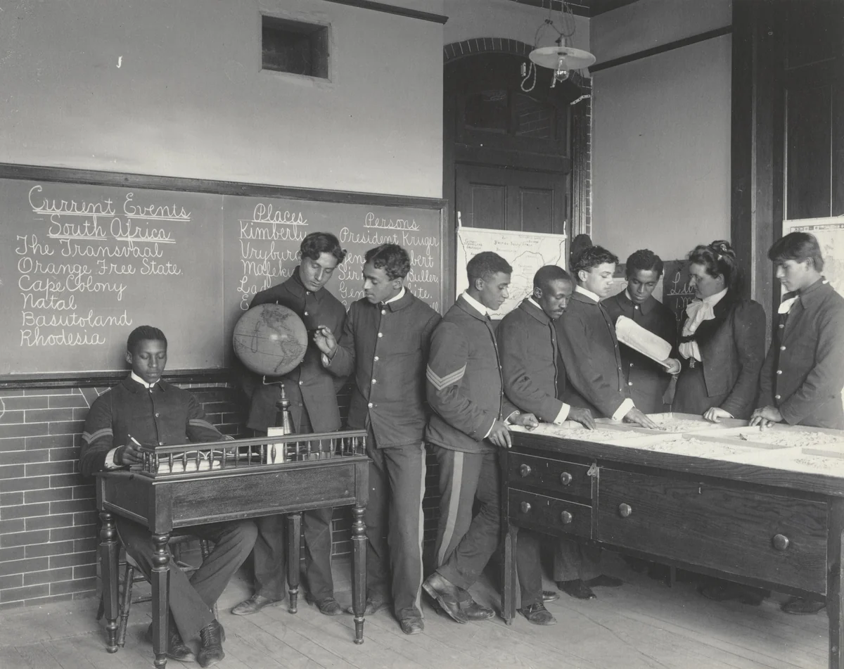 Geography. Class in current events by Frances Benjamin Johnston, photograph, 1899