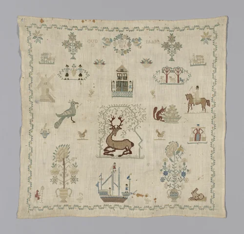 Sampler by Denmark Copenhagen, textile, 1814