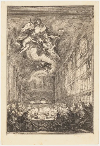A Conference of Lawyers by Gabriel de Saint-Aubin, print, 1776