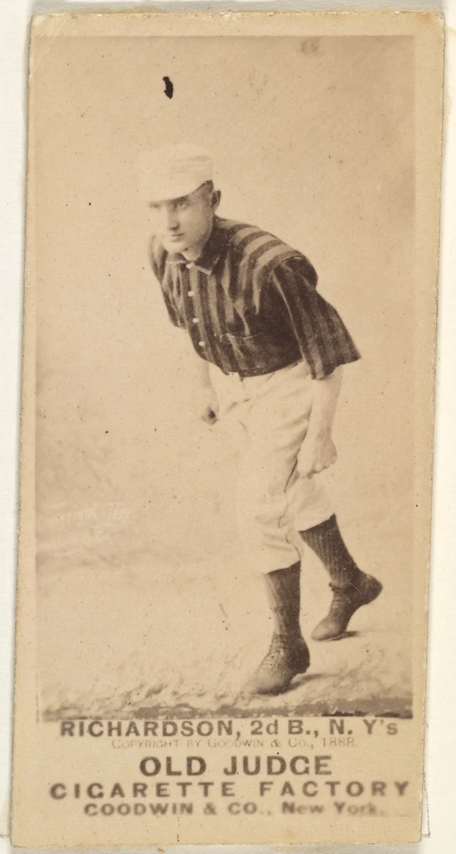 Danny Richardson, 2nd Base, New York, from the Old Judge series (N172) for Old Judge Cigarettes by Goodwin & Company, photograph, 1888