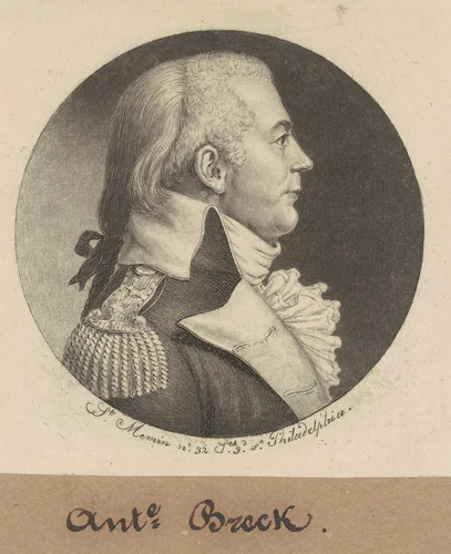Anthony Breck by Charles B. J. Févret de Saint-Mémin, print, 1798