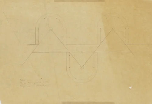 Suspension Houses Project (Plan) by Bodo Rasch, Heinz Rasch, architecture, 1927