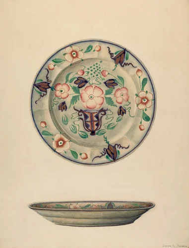 Plate by Byron Dingman, index of american design, 1938