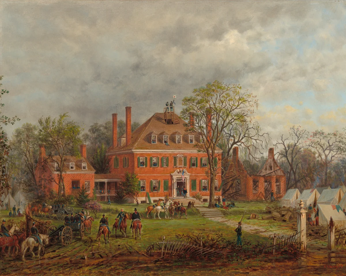 The Old Westover House by Edward Lamson Henry, painting, 1869
