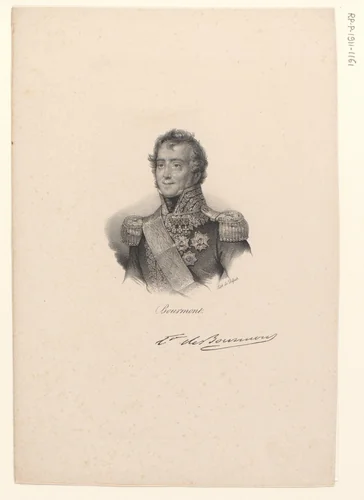 Portret van Louis-Auguste-Victor de Ghaisne de Bourmont by anonymous, print, 1818-1842