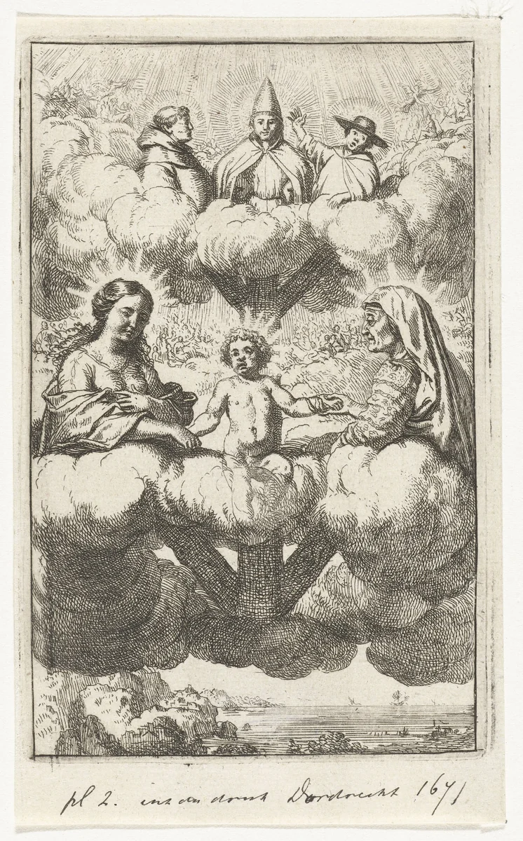 Anna te Drieën by Samuel van Hoogstraten, print, 1648-1671