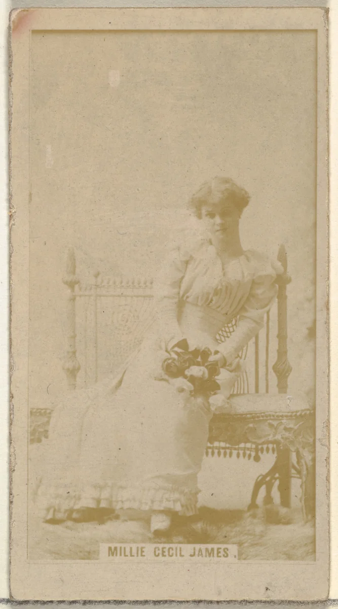 Millie Cecil James, from the Actors and Actresses series (N145-8) issued by Duke Sons & Co. to promote Duke Cigarettes by W. Duke, Sons & Co., photograph, 1890-1895