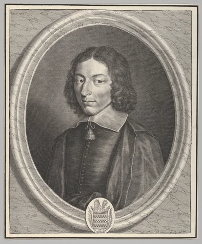Pierre Armand du Cambout de Coslin, évêque d'Orléans by Grégoire Huret, print, 1655