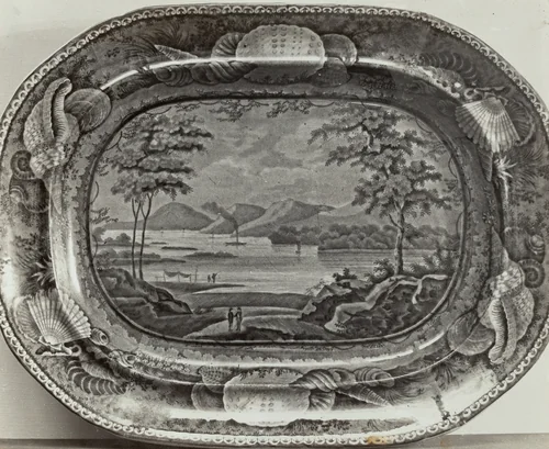 Platter - "Lake George" by Helmut Hiatt, index of american design, 1936