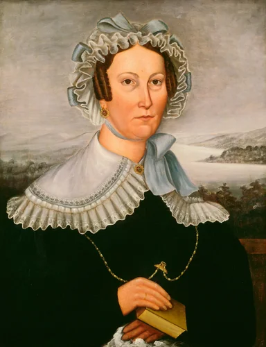 Mrs. Phebe Houston by Elias V. Coe, painting, 1837