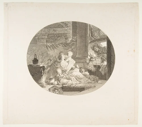 The Happy Family (L'Heureuse fécondité) by Jean Honoré Fragonard, print, 1745-1806