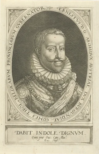 Portret van Ernst, aartshertog van Oostenrijk by Unknown, print, 1593-1595