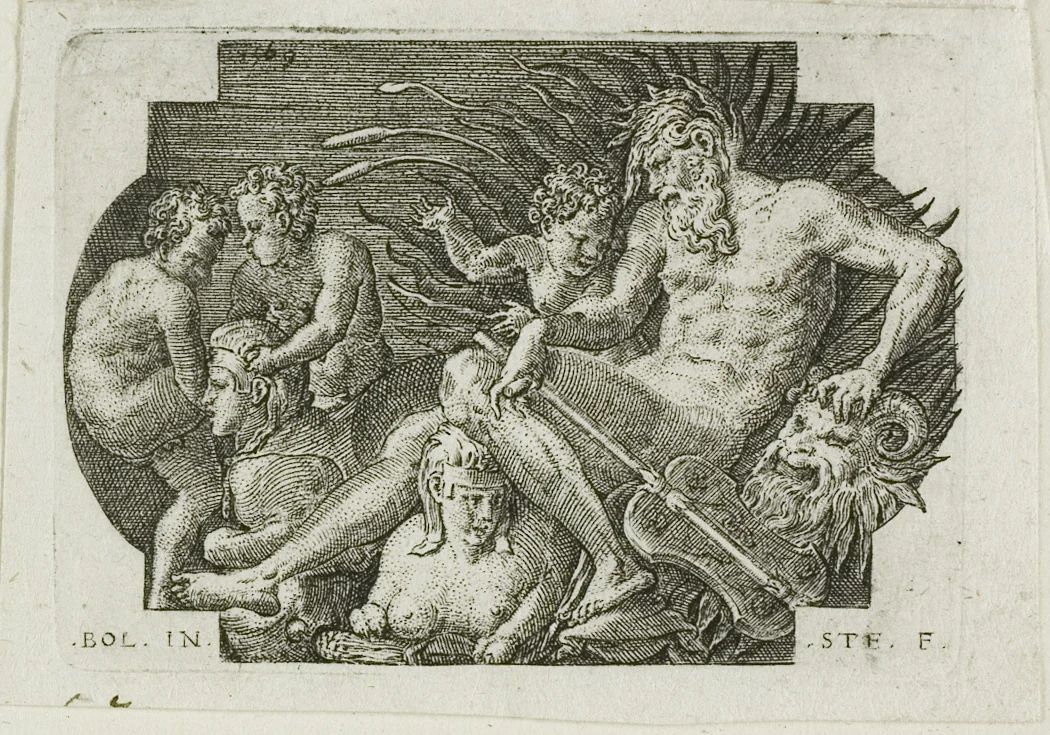 The River Nile by Etienne Delaune, print, 1569