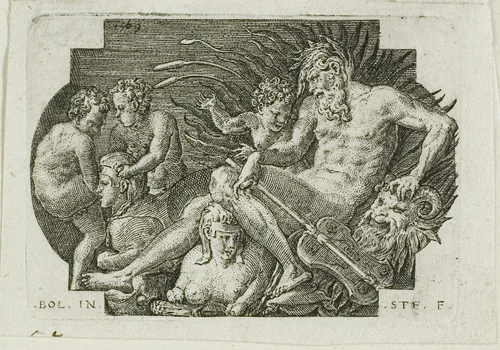 The River Nile by Etienne Delaune, print, 1569