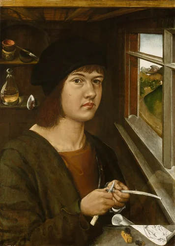 Portrait of a Young Artist by South German, painting, 1490-1510