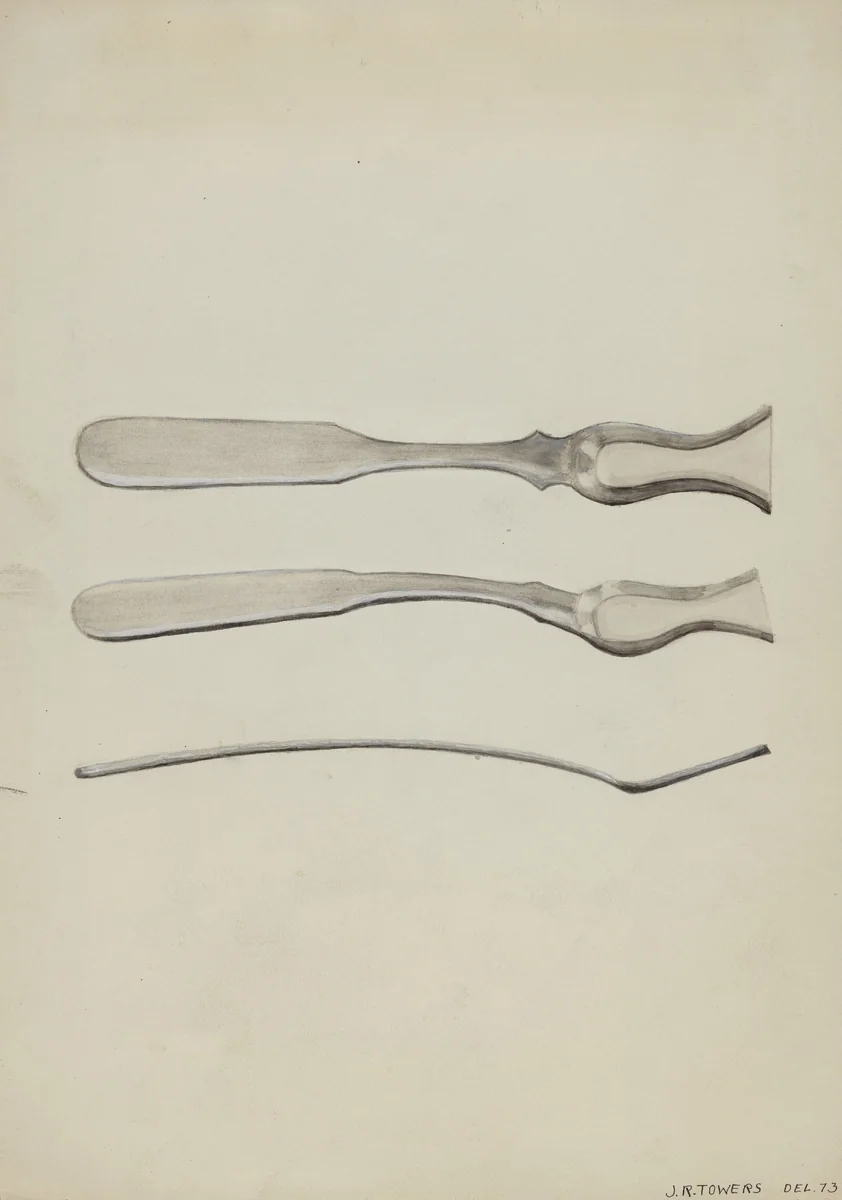 Silver Salt Spoon by John R. Towers, index of american design, 1936