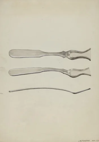 Silver Salt Spoon by John R. Towers, index of american design, 1936