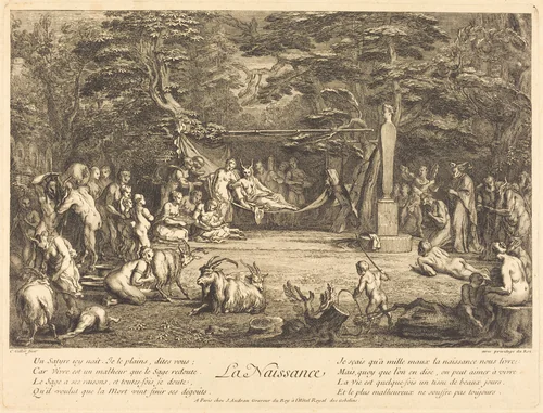 La Naissance (Birth) by Claude Gillot, print, 1673-1722