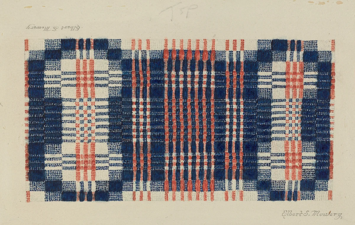 Coverlet: Gentleman's Fancy by Elbert S. Mowery, index of american design, 1935-1942