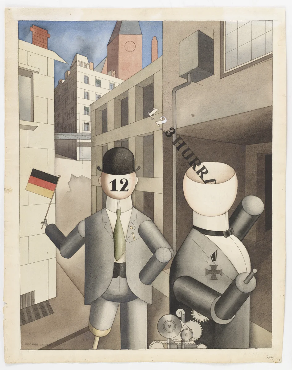 Republican Automatons (Republikanische Automaten) by George Grosz, drawing, 1920