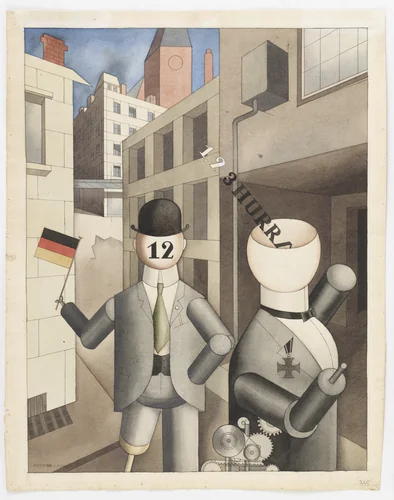 Republican Automatons (Republikanische Automaten) by George Grosz, drawing, 1920