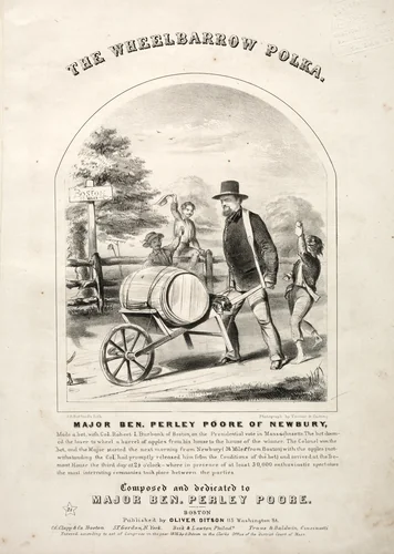 The Wheelbarrow Polka - Sheet Music Cover by Winslow Homer, print, 1856