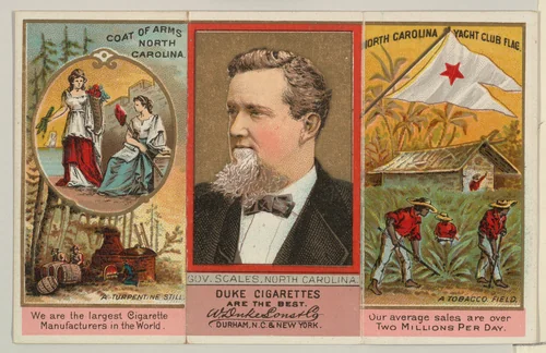 Governor Scales, North Carolina, from "Governors, Arms, Etc." series (N133-2), issued by Duke Sons & Co. by W. Duke, Sons & Co., print, 1885-1892