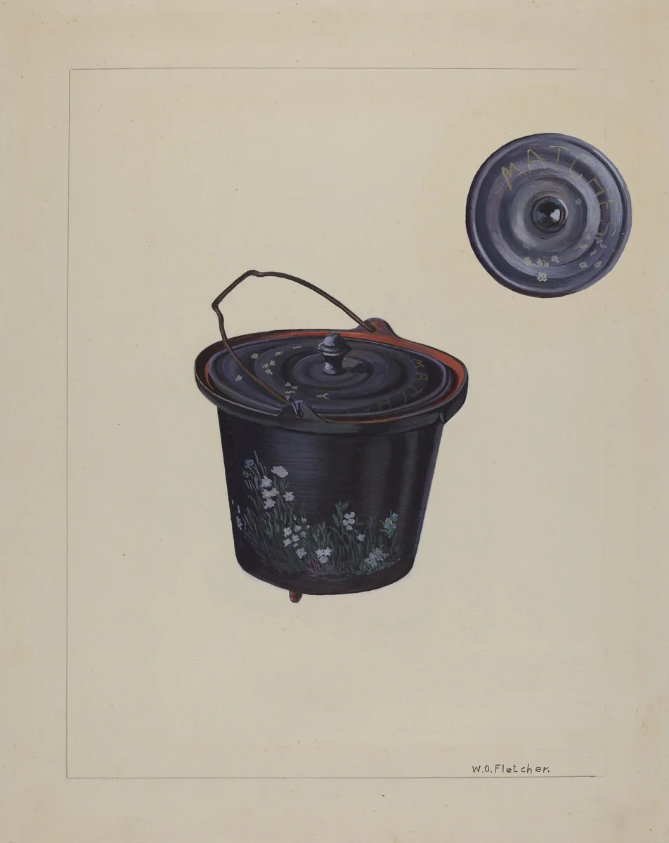 Child's Toy Iron Kettle by William O. Fletcher, index of american design, 1937