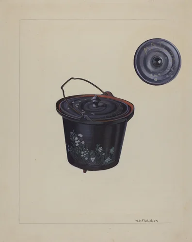 Child's Toy Iron Kettle by William O. Fletcher, index of american design, 1937