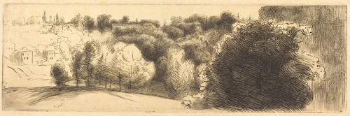 The Road Leading to Bellevue (Le Chemin montant à Bellevue) by Félix Bracquemond, print, 1873