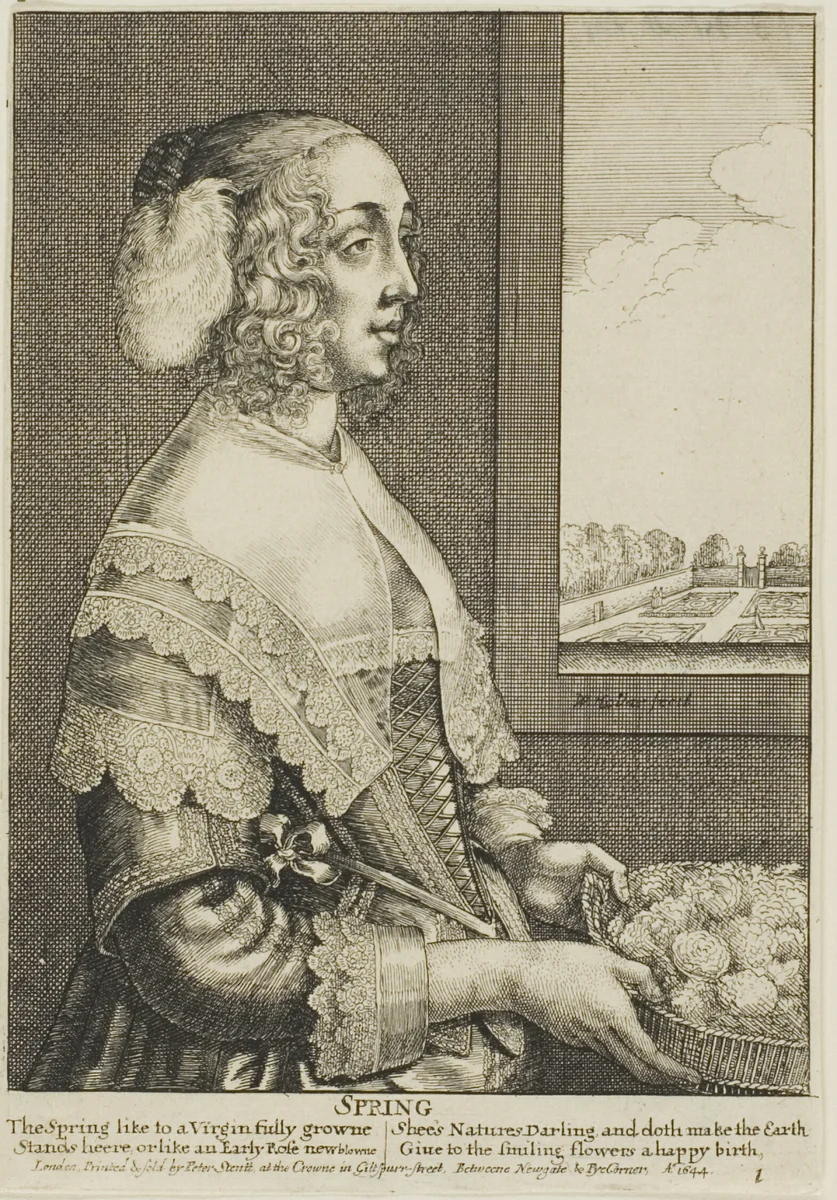 Spring by Wenceslaus Hollar, print, 1644
