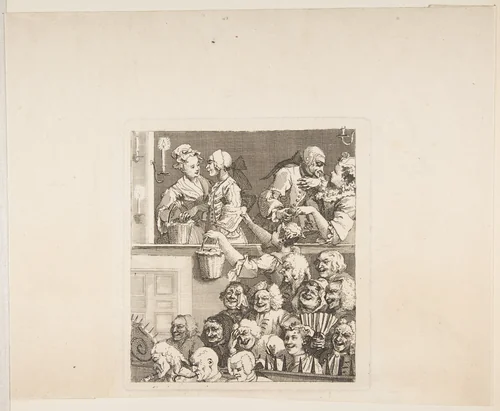 The Laughing Audience by William Hogarth, print, 1733