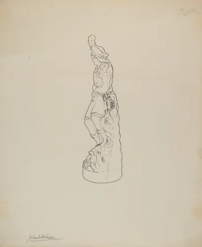 Statuette by Yolande Delasser, index of american design, 1937