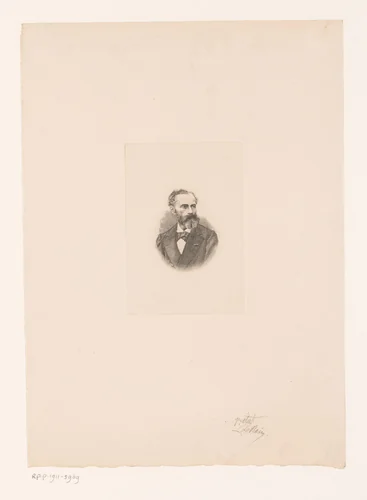 Portret van André Theuriet by Louis Le Nain, print, 1861-1911