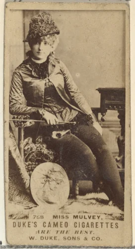 Card Number 758, Miss Mulvey, from the Actors and Actresses series (N145-5) issued by Duke Sons & Co. to promote Cameo Cigarettes by W. Duke, Sons & Co., photograph, 1880-1889