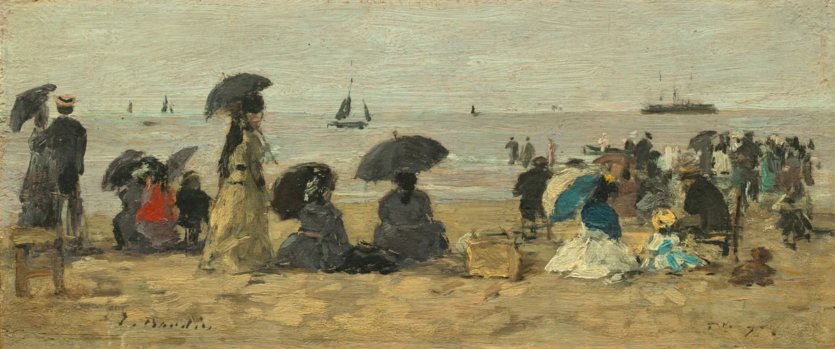The Beach by Eugène Boudin, painting, 1877