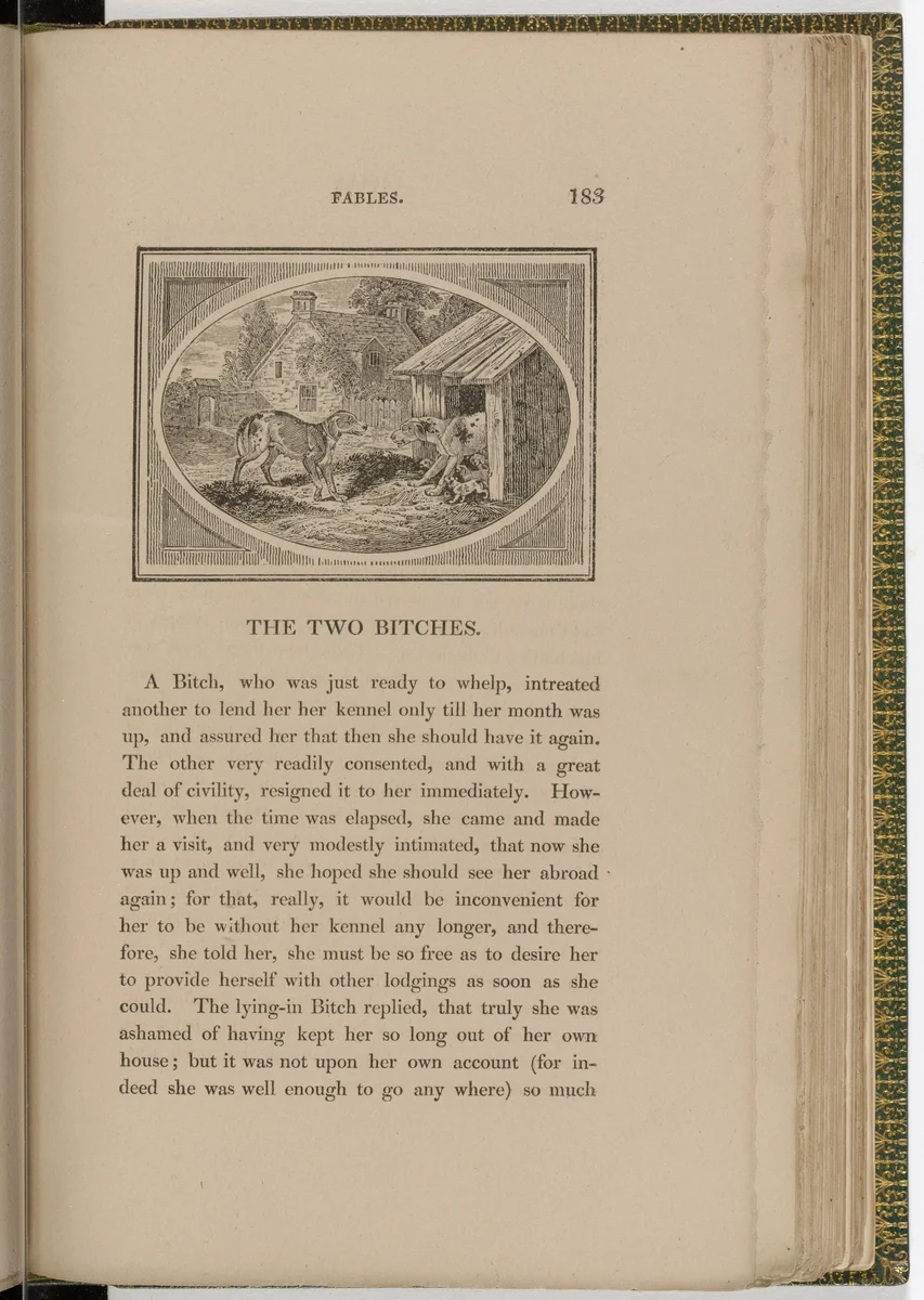 Headpiece (page 183) from The Fables of Aesop by Thomas Bewick, illustrated book, 1818