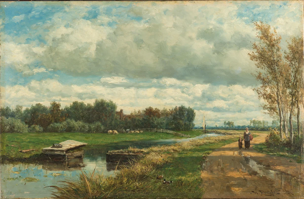 Landscape in the Environs of The Hague by Willem Roelofs, painting, 1870-1875