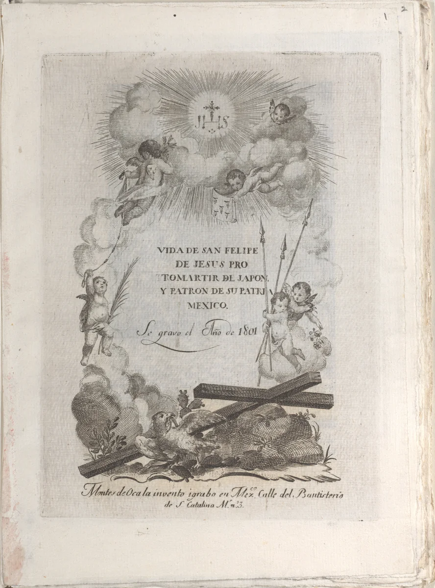 Vida de Felipe de Jesus protomartir de Japón y patrón de su patria México by José María Montes de Oca, book, 1801