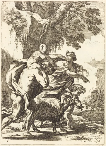Faun and Bacchante with a Child by Nicolas Chapron, portfolio, 1612-1656