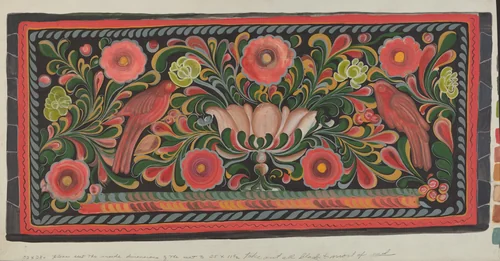 Chest Design by Etna Wiswall, index of american design, 1935-1942