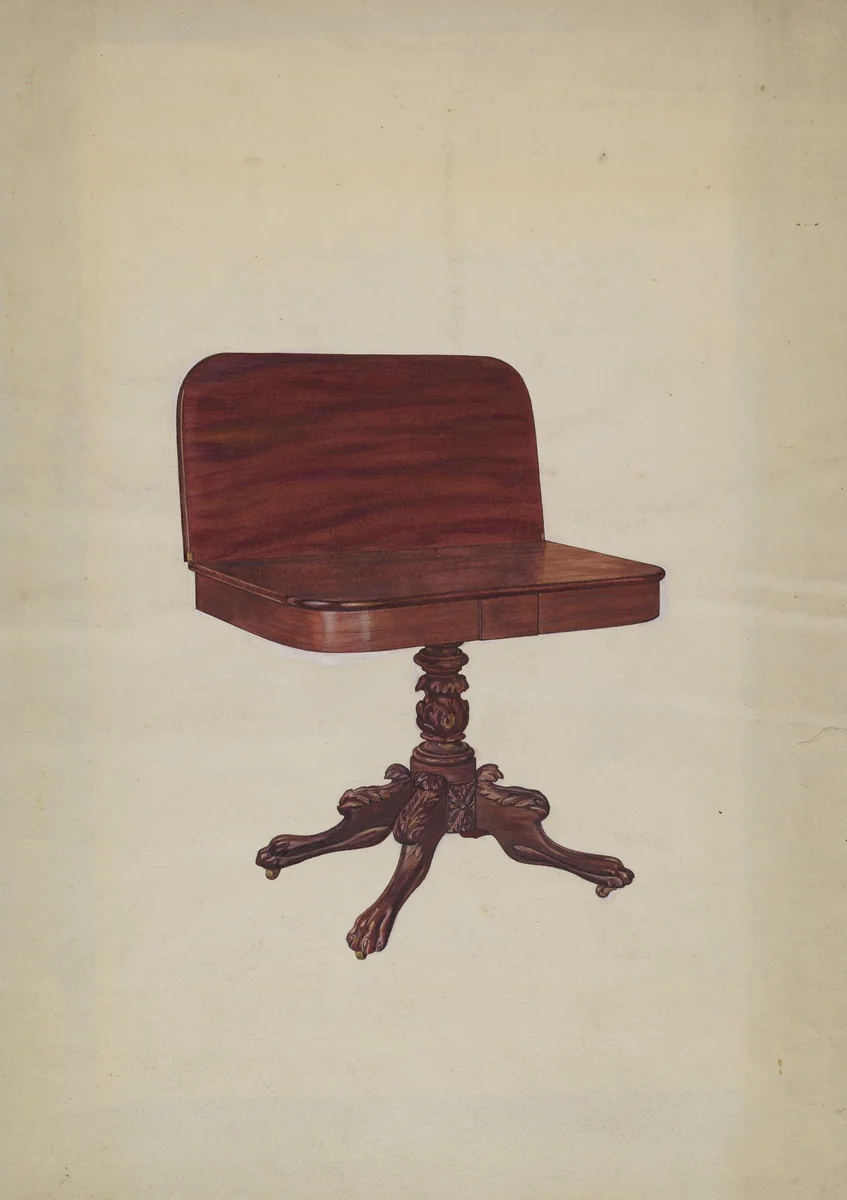 Card Table by Virginia Kennady, index of american design, 1939