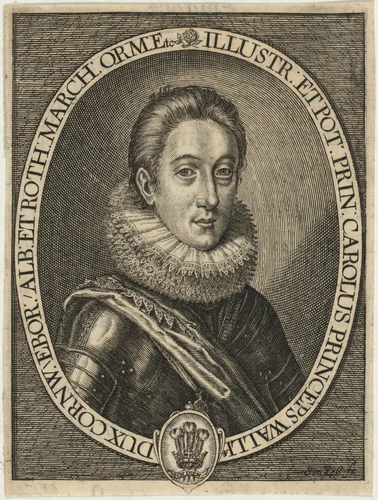 Charles I, King of England, as Prince of Wales by Simon van de Passe, print, 1619