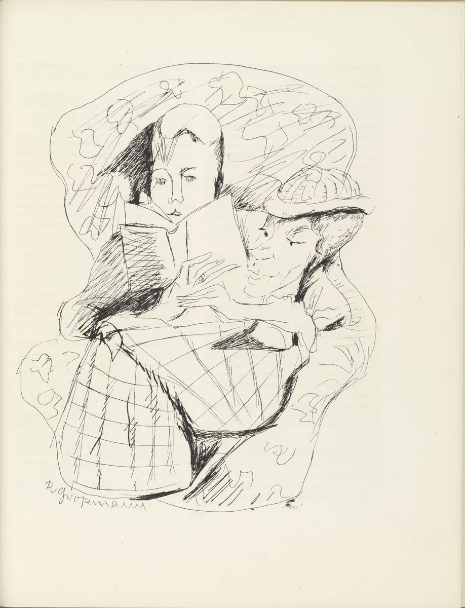 Untitled (plate, page 107) from the periodical Münchner Blätter für Dichtung und Graphik, vol. 1, no. 7 (July 1919) by Rudolf Grossmann, periodical, 1919